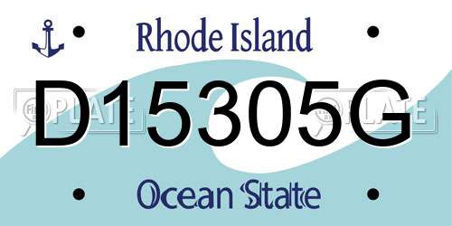 D15305G Rhode Island License Plate