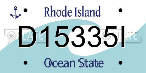 D15335I Rhode Island License Plate