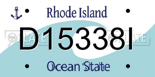 D15338I Rhode Island License Plate
