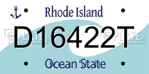 D16422T Rhode Island License Plate
