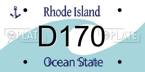 D170 Rhode Island License Plate