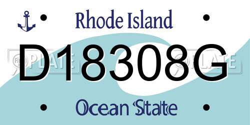 D18308G Rhode Island License Plate