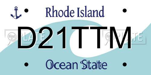 D21TTM Rhode Island License Plate