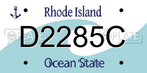 D2285C Rhode Island License Plate