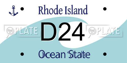 D24 Rhode Island License Plate