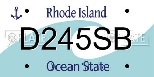 D245SB Rhode Island License Plate