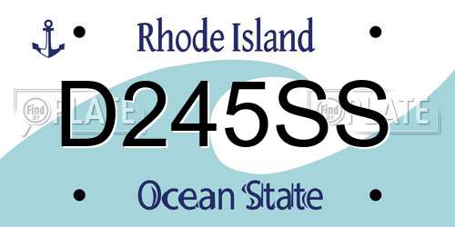 D245SS Rhode Island License Plate