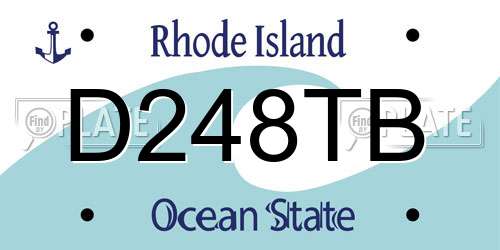 D248TB Rhode Island License Plate