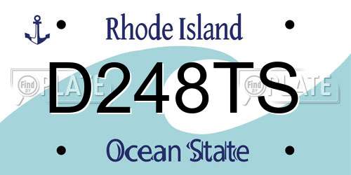 D248TS Rhode Island License Plate