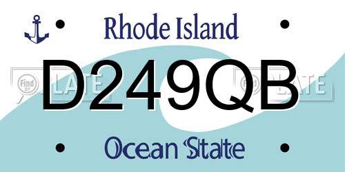 D249QB Rhode Island License Plate