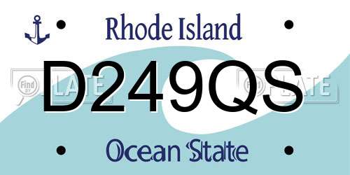 D249QS Rhode Island License Plate