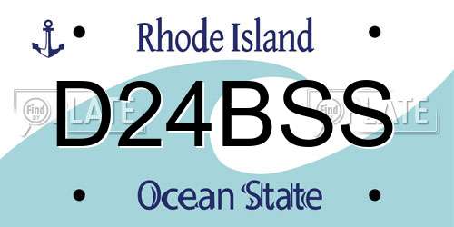 D24BSS Rhode Island License Plate