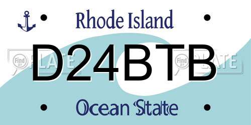 D24BTB Rhode Island License Plate