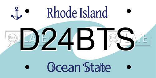 D24BTS Rhode Island License Plate