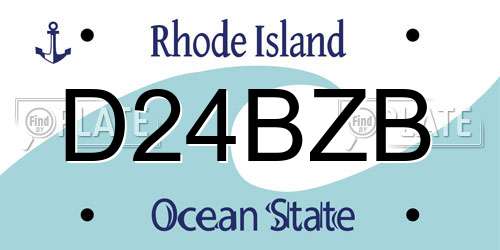 D24BZB Rhode Island License Plate