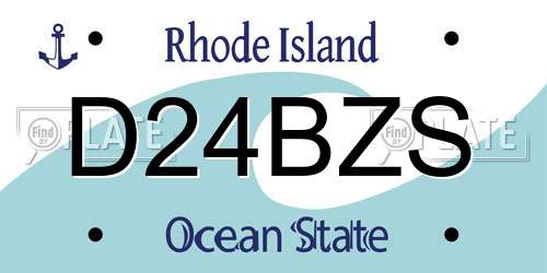 D24BZS Rhode Island License Plate