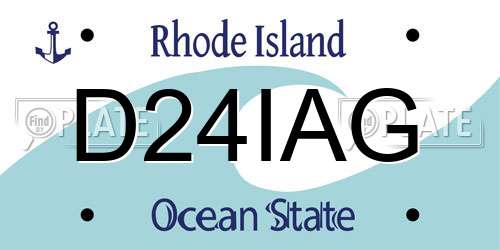 D24IAG Rhode Island License Plate