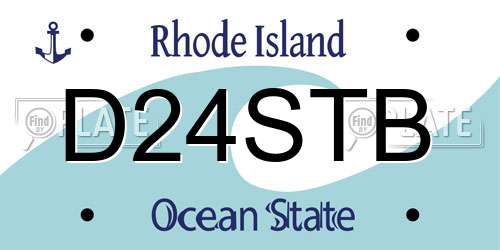 D24STB Rhode Island License Plate