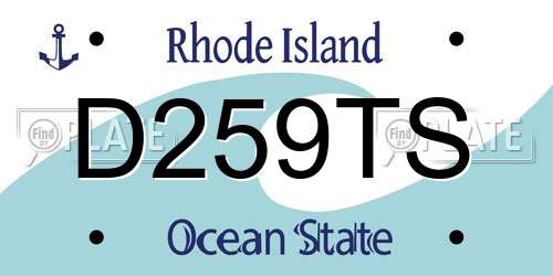 D259TS Rhode Island License Plate