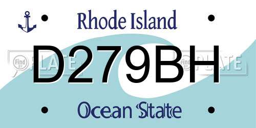 D279BH Rhode Island License Plate