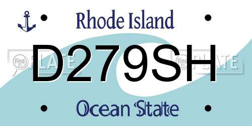 D279SH Rhode Island License Plate