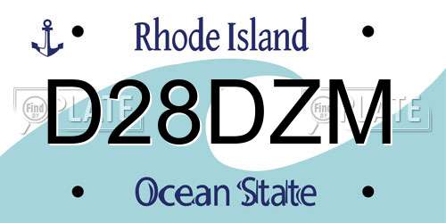 D28DZM Rhode Island License Plate