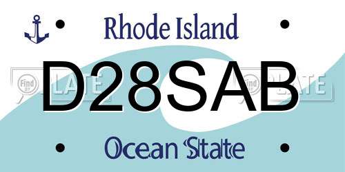 D28SAB Rhode Island License Plate