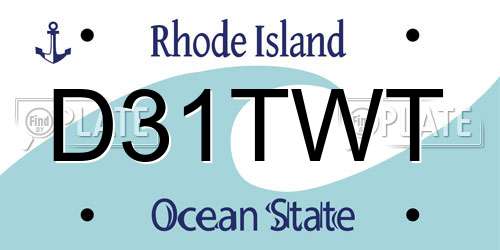 D31TWT Rhode Island License Plate