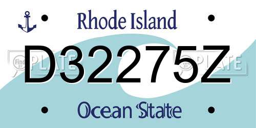 D32275Z Rhode Island License Plate