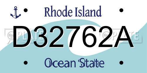 D32762A Rhode Island License Plate
