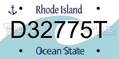 D32775T Rhode Island License Plate