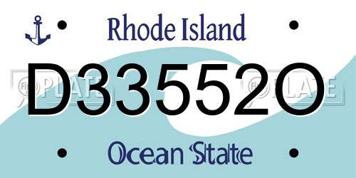 D33552O Rhode Island License Plate