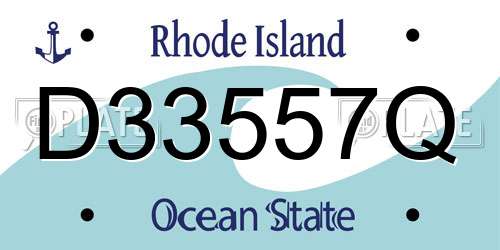 D33557Q Rhode Island License Plate