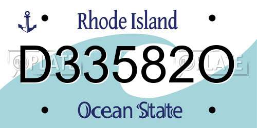 D33582O Rhode Island License Plate