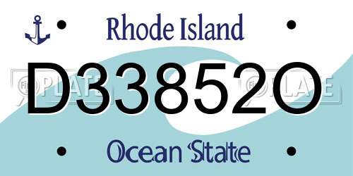 D33852O Rhode Island License Plate