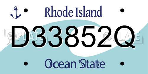 D33852Q Rhode Island License Plate