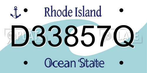 D33857Q Rhode Island License Plate