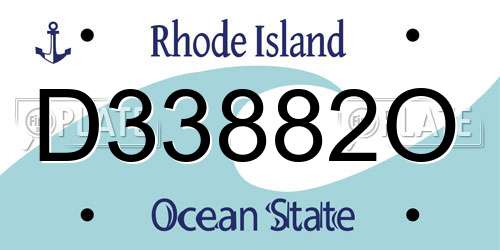 D33882O Rhode Island License Plate