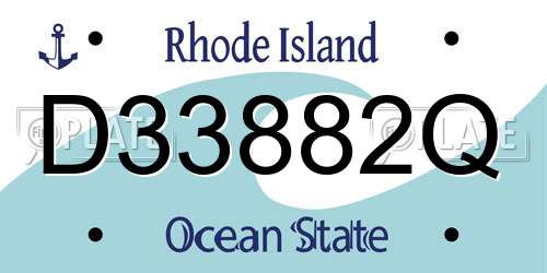 D33882Q Rhode Island License Plate