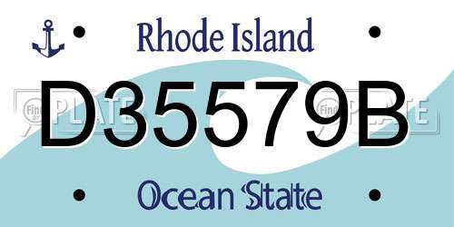 D35579B Rhode Island License Plate