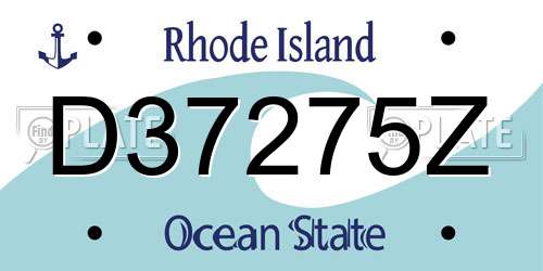 D37275Z Rhode Island License Plate