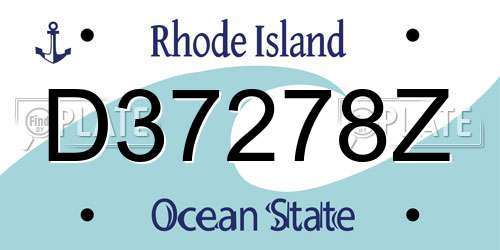 D37278Z Rhode Island License Plate