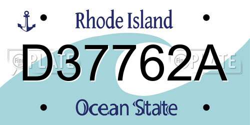 D37762A Rhode Island License Plate