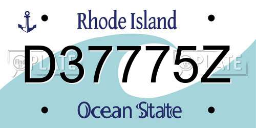 D37775Z Rhode Island License Plate