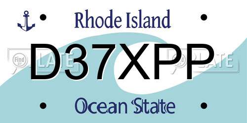 D37XPP Rhode Island License Plate