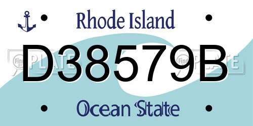 D38579B Rhode Island License Plate