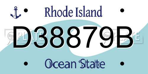 D38879B Rhode Island License Plate