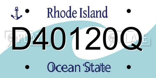 D40120Q Rhode Island License Plate