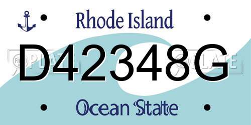 D42348G Rhode Island License Plate