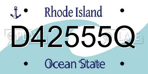 D42555Q Rhode Island License Plate